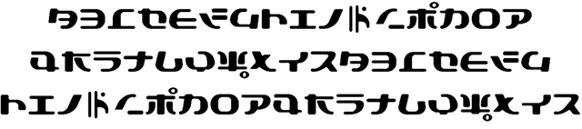@capsuletoyz 英語のカタカナ風、簡体字風、楔形文字風フォントと似た発想で好き 
