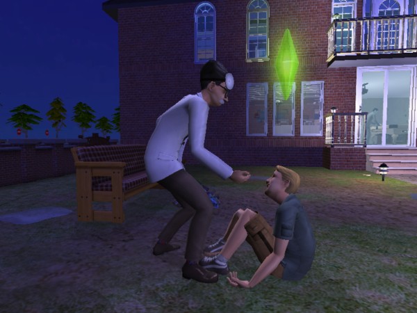 lona_boom's tweet photo. OMG one of my frat guys freaked out over fire and also, he was already low searching for love. #thesims2 #ShowUsYourSims #thesims2university https://t.co/fd3uFZzpKu