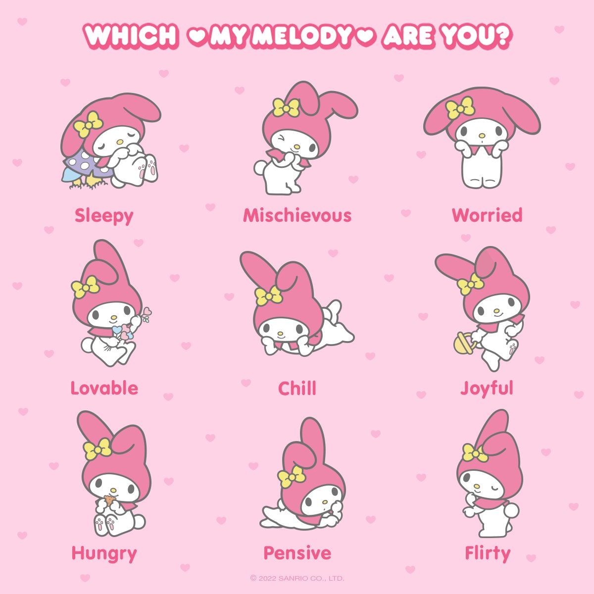 Sanrio on X: My Melody is a MOOD 💞 Which My Melody are you today? Tag a  bestie!  / X