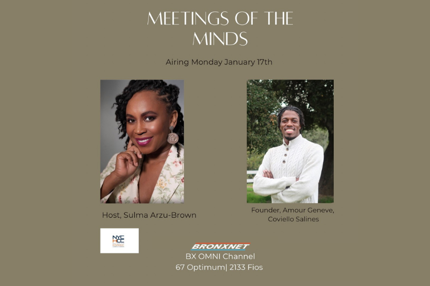 On this episode of #MeetingsoftheMinds, we begin the new year w/, Sulma Arzu-Brown & Founder of @AmourGeneveblu Coviello Salines to discuss his wine business

Watch on Monday, January 17th, at 7:30 PM on BX OMNI CH.  67 Optimum/2133 FiOS in the Bronx & https://t.co/RxZZcyf7Bf https://t.co/nYKtQw6G91