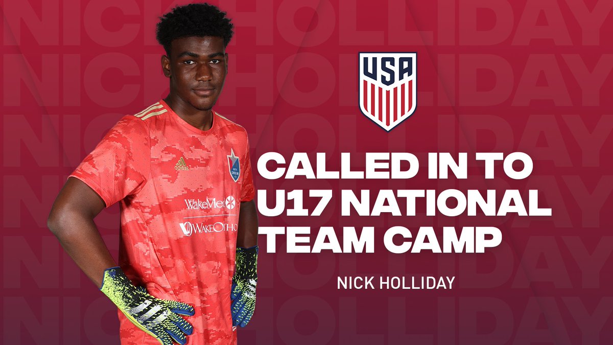 CAMP SZN 🏕

<a href="/nickhollidayGK/">Nicholas Holliday</a> has received his second <a href="/USYNT/">U.S. Soccer YNT</a> roster selection and will report to camp in Bradenton, FL, Jan. 18-25! 👏👏👏

📰: bit.ly/3nx1cN0