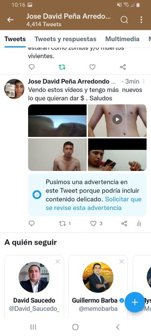 Me aparece esto, &iquest;que es porfa?, tengo miedo que cierren mi cuenta, &iquest;tengo que sensurarme un poco? https://t