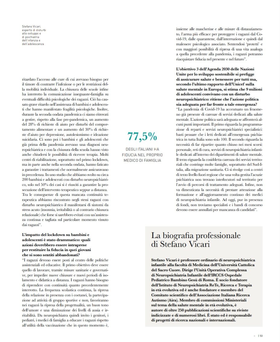 IlaCaprioglio's tweet image. Secondo l&apos;UNICEF in Europa 9 milioni di adolescenti soffrono di disturbi psichiatrici: ne abbiamo discusso, sul numero di gennaio di @wallstreetita in edicola, con il Professore @VicariStefano
#agenda2030 #sustenability #WSImagazine