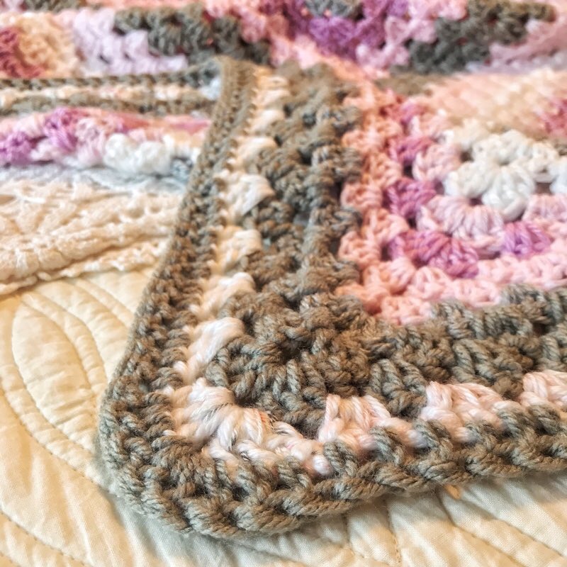 theemptynest's tweet photo. Just finished this granny square crocheted lap blanket and it turned out exactly as I had hoped💗 #crochet #yarnspirations @JoAnn_Stores #joannfabric #bigtwistyarn #crochetersoftwitter #imakestuff https://t.co/gjcqk3NdwL