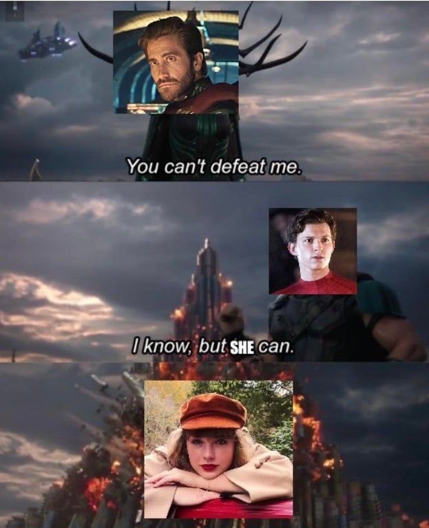 Psikologum: Bir fotografa bu kadar gulunmez 
O sirada fotograf ve got olmus cEYk CiliNHoL sorunsali (🧣) 
#TaylorSwift
#TaylorSwiftIsOverParty #TaylorsVersion #SpiderMan