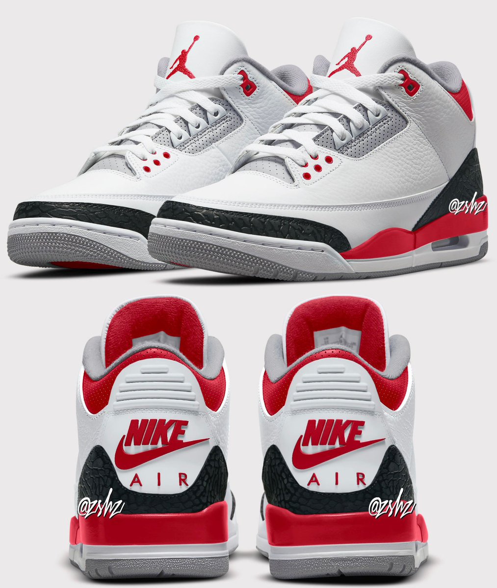 The classic “Fire Red” Air Jordan 3 OG is set to drop August 6! 🔥🚨