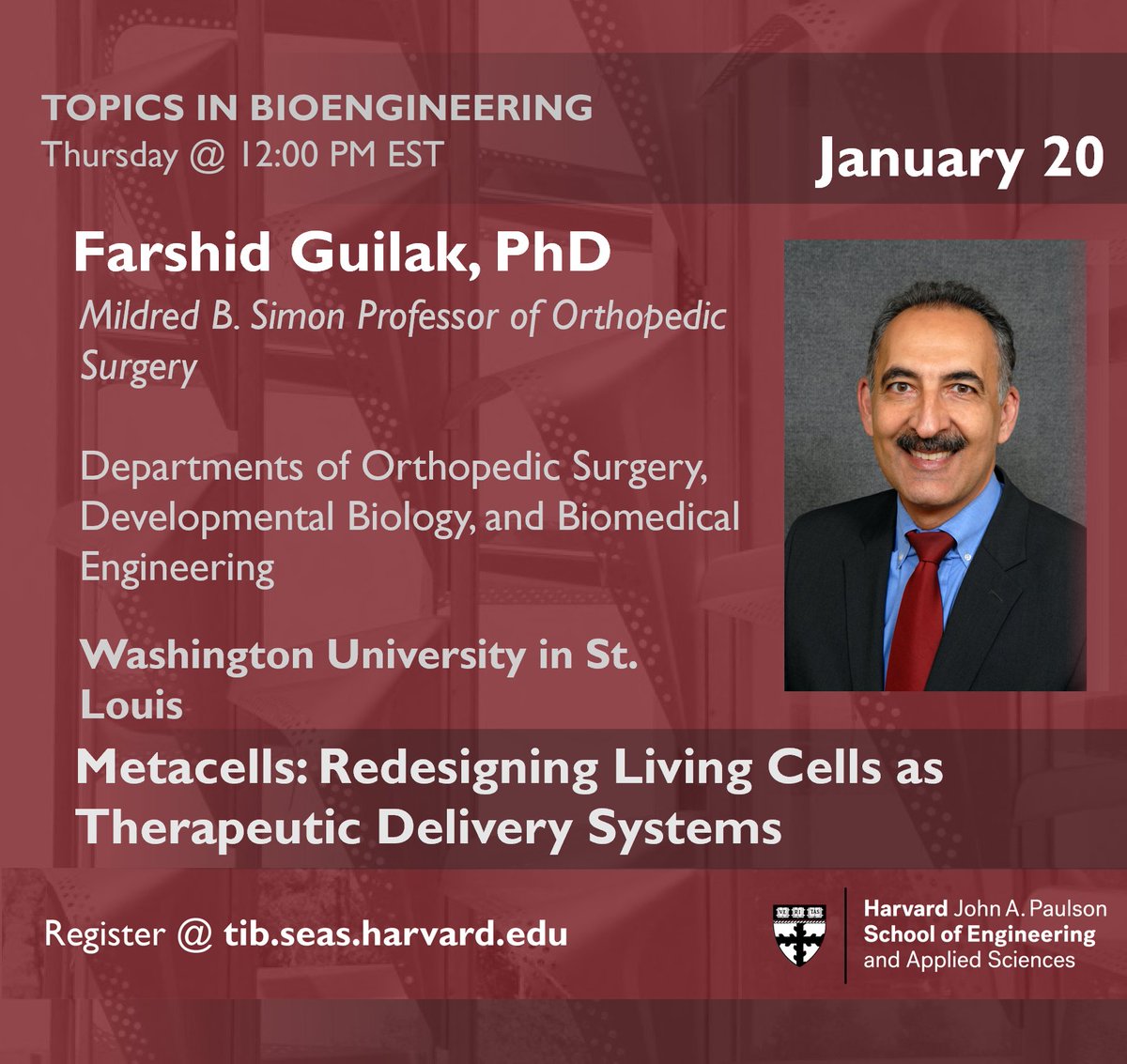 nikkommunology's tweet photo. #TopicsBioEng is back this semester! We are kicking off the virtual seminar series with an exciting lecture by @Farsh_G  of the @Guilak_Lab @WashUBME @WashUDevBio @washu_ortho_res. You aren't gonna wanna miss it! Register @ https://t.co/mf6I7FJAHb https://t.co/PVLO9mm00m