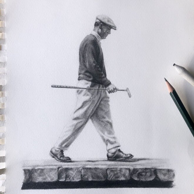 LandersArt's tweet photo. The great Mr Hogan.
Pencil on paper.
#benhogan #mrhogan #digitoutthedirt #golf #art #drawing
@BenHogan @benhogangolf https://t.co/7lG1MwFb4b