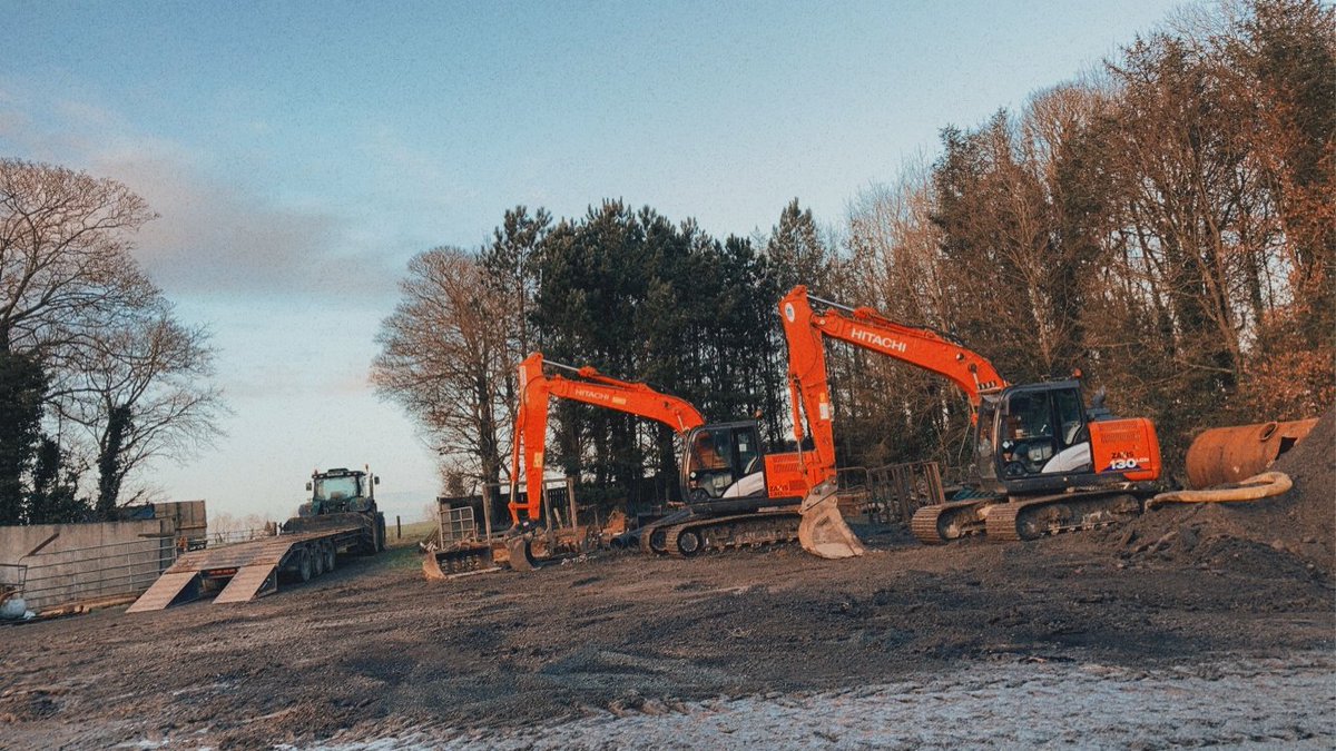 Ready to roll this morning...Due to the type of machinery we have access to we can carry out a vast array of Ground Works and Agricultural Contracting. Digging out for a new house or agricultural building. Installation of farm tanks. Landscaping, lawn prep and sowing etc.