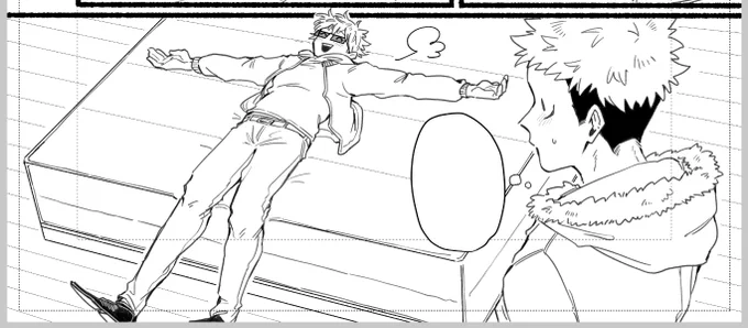 3ページに1シーンは、こういうキャイキャイしてる2人を描いている気がする。 