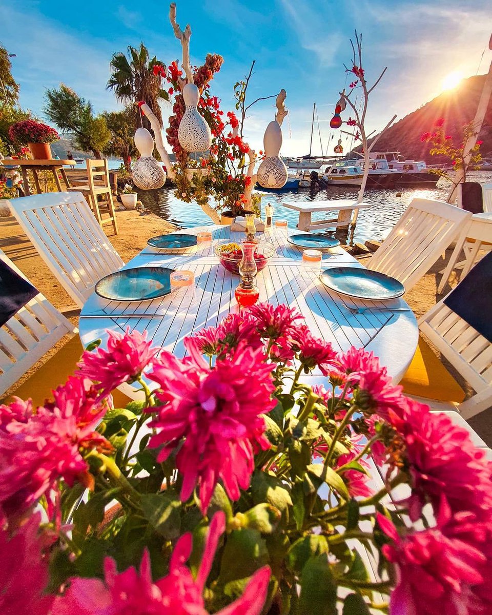 #Bodrum #Gümüşlük te bu güzel masaları özleyenler burada mı? 💙🙏
📸emrecelikkan