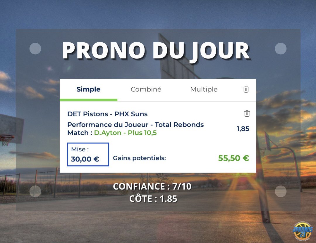 JPronos23's tweet image. PRONO DU JOUR 👍🏼🔥

RT + ❤️ SI TU FOLLOW !