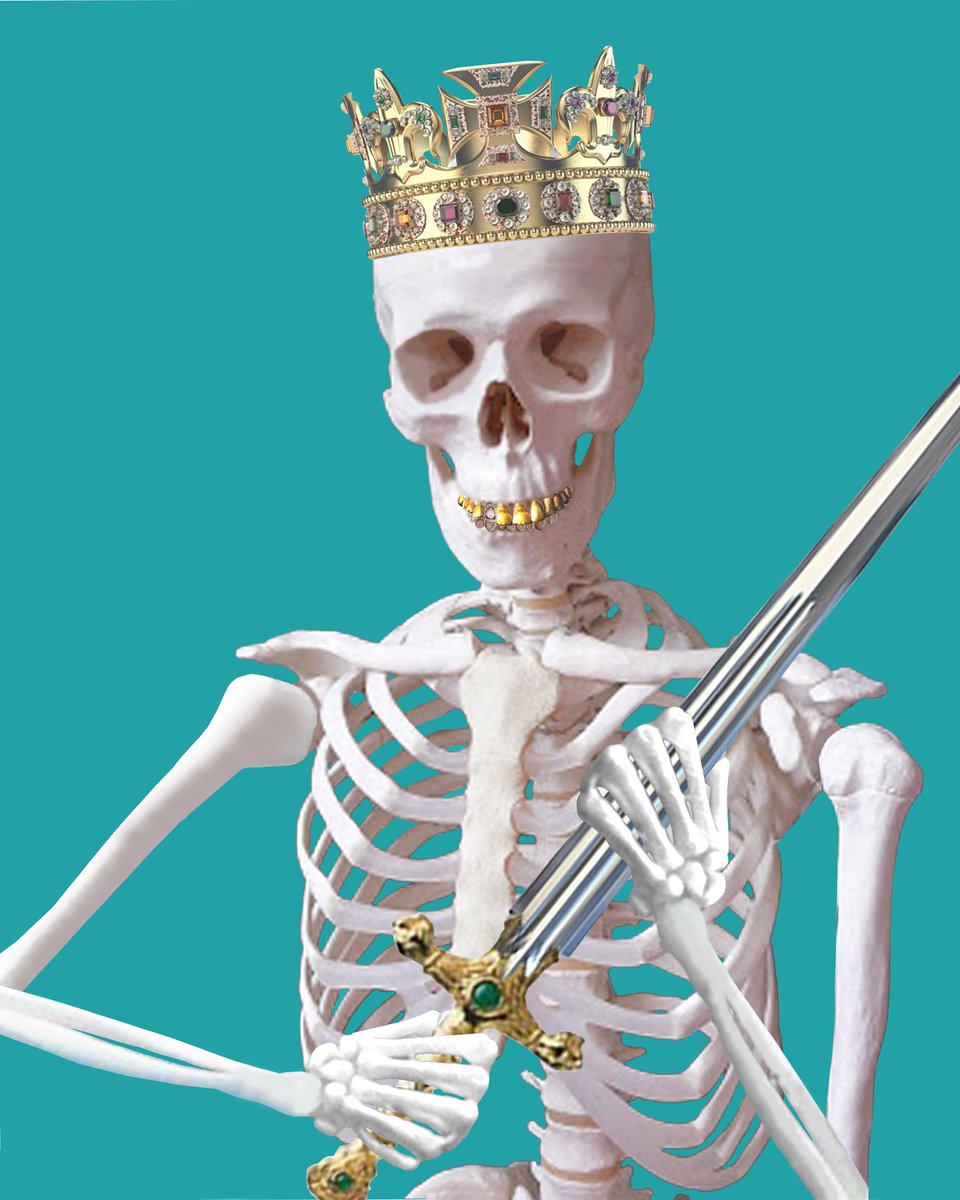 ClubSkeletons's tweet photo. #NFTs #garyvee #nfttraders the king skeleton.....we'll have the strongest community ever....and  our upcoming  events will blow everyone's minds💯 follow  like and share..Crazy_skeleton_club...💀💀💀 https://t.co/1FtgYSUAUI