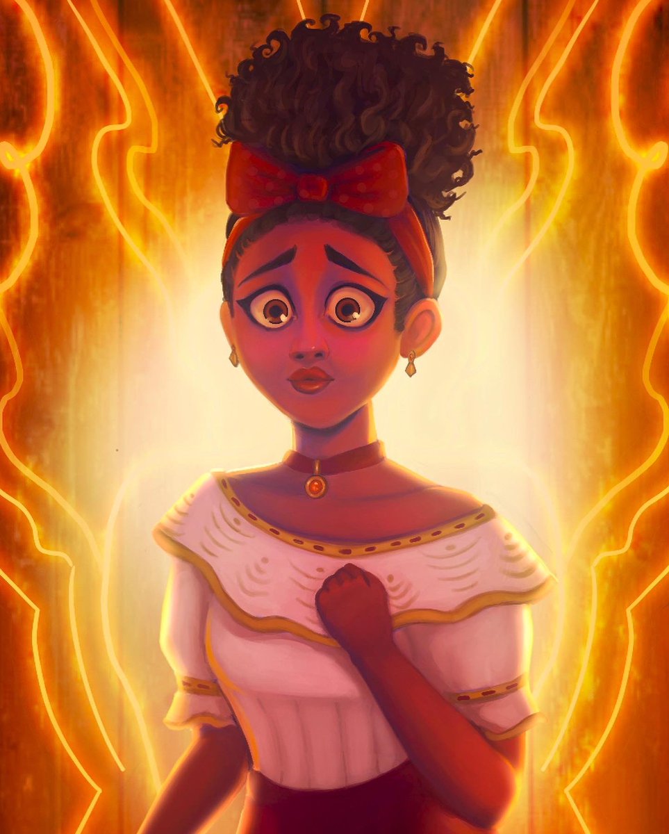 alchcraft's tweet photo. My take on Dolores from #encanto  ☺️ Loved this movie! #encantofanart https://t.co/mIHmQ7oOiC