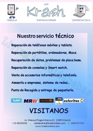 LivingValdbebas's tweet photo. Mañana abrirá Krash, tienda de reparación y venta de móviles, ordenadores y accesorios. (Manuel Fraga Iribarne 22 - edificio Mercadona) y será punto de entrega y recogida de 📦📦#amazon, @vinted y alguno mas📦📦

#Valdebebascrece #promocionesvdbb https://t.co/LckNIgHqO3