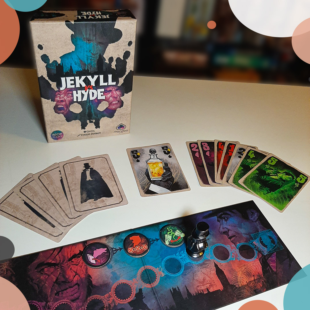playceFFM's tweet photo. Der Doktor oder das Monster? 👨⚕️🧟♂️ Wer vermag die Oberhand zu gewinnen?
Jekyll & Hyde 🎩
👨👩👧👦 Für genau 2 verrückte Wissenschaftler*innen
🃏 Zwei-Personen Stichspiel (gibts bisher leider zu wenige)
🧪 Gewinnt das Tauziehen um die Geisteszustand des Dr. Jekyll
#nicegamepublishing https://t.co/CtXEpQ41a1