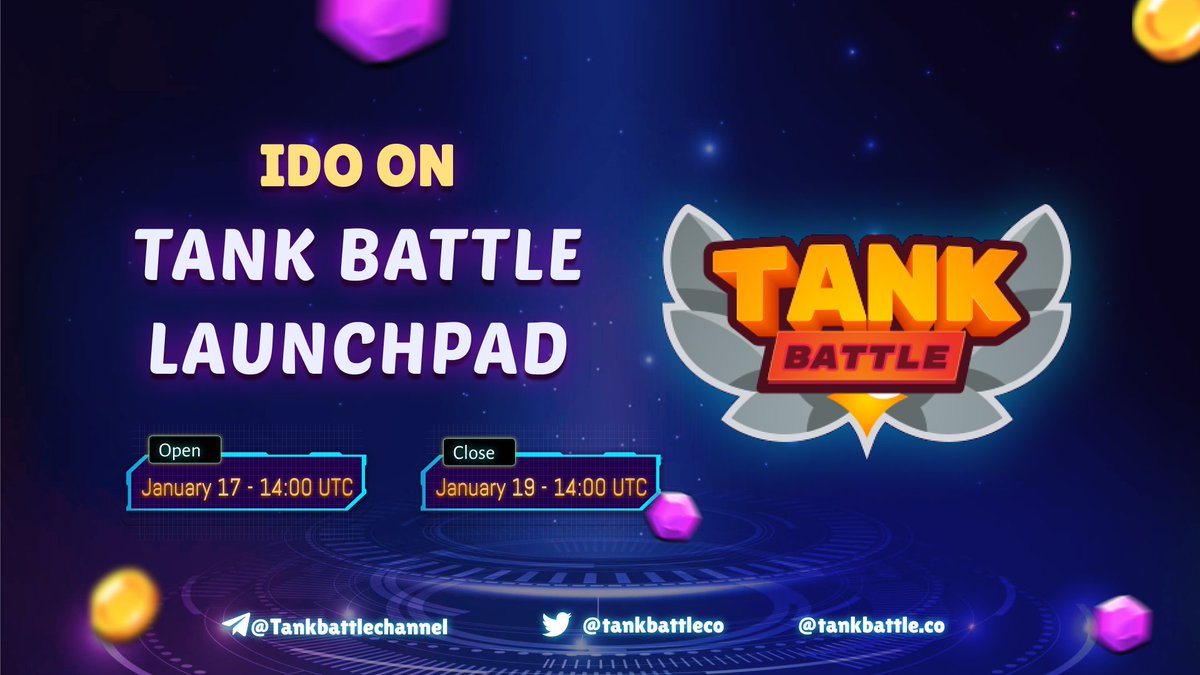 tankbattleco's tweet photo. In case you miss the news - Tank Battle is holding our Public Sale on Tank Battle launchpad in 6 hours 🚀🚀

Whitelist Round 2 and Round 3, where ya at??? Set your timer now, don't let all effort down in the sink 😳

👉👉 https://t.co/5b6lPi1QLT
#TankBattle #IDO https://t.co/hIqN3PZKQ4
