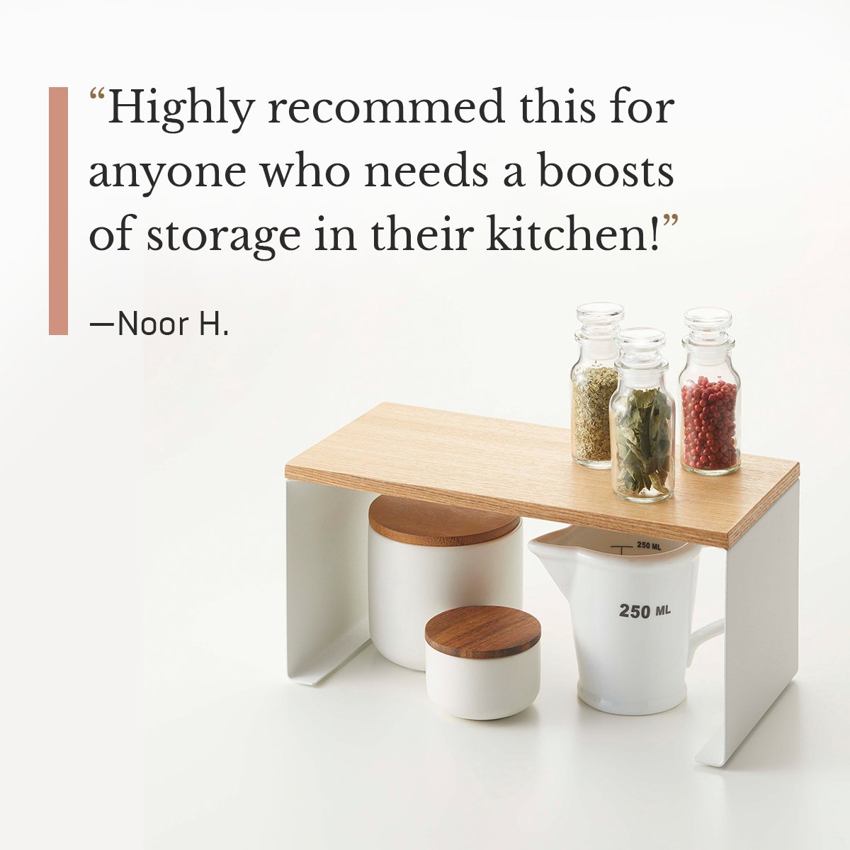 yamazakihome's tweet image. Have the storage odds stacked in your favor with these stackable countertop shelves! You'll love them so much we bet you'll want more than one!

TOSCA Stackable Countertop Shelf - Steel + Wood - Small

#yamazakihome #countertopshelf #stackableshelves #kitchenstorage #spices
