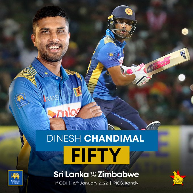 SriLankaTweet's tweet photo. Sri Lanka ශ්‍රී ලංකා இலங்கை WON  🇱🇰🏏
#SriLanka won the 1st ODI cricket match against Zimbabwe by 5 wickets.
ZIM 296/9
SL 299/5
Pathum Nissanka 75, Dinesh Chandinal 75, Charith Asalanka 71
#LKA #SLvZIM #SriLanka #Cricket https://t.co/EA9r6lSqnx