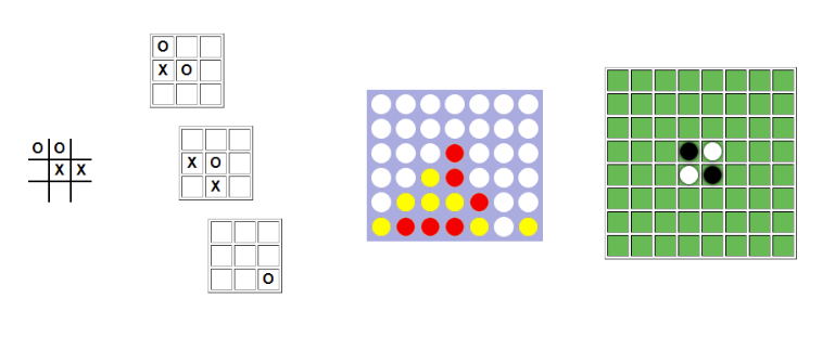 MaximeEuziere's tweet photo. Day 16:

Here's the other entry I made during #JS1K 2014 (with @subzey):
a compilation of 4 mini-games for 2 players.
(TicTacToe, TicTacToe 3D, Find 4, Reversi)

Exists in 2 versions:
- 2kb https://t.co/MVbWgxGtlO
- 1kb https://t.co/FyZUXT63Dg
- Making-of: https://t.co/h2pXMd8zdY https://t.co/G7C1e36egQ
