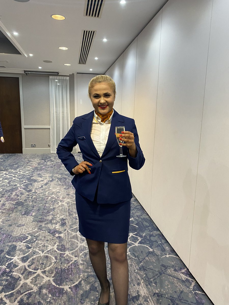 katie_02x's tweet photo. Such an emotional wee day 🥺 I have my wings and now officially a member of Ryanair cabin crew✈️💙💛 cannot wait to see all of your lovely faces on board soon! @CglenHighSchool 💙💛✈️ https://t.co/fVv7ZsxYGl