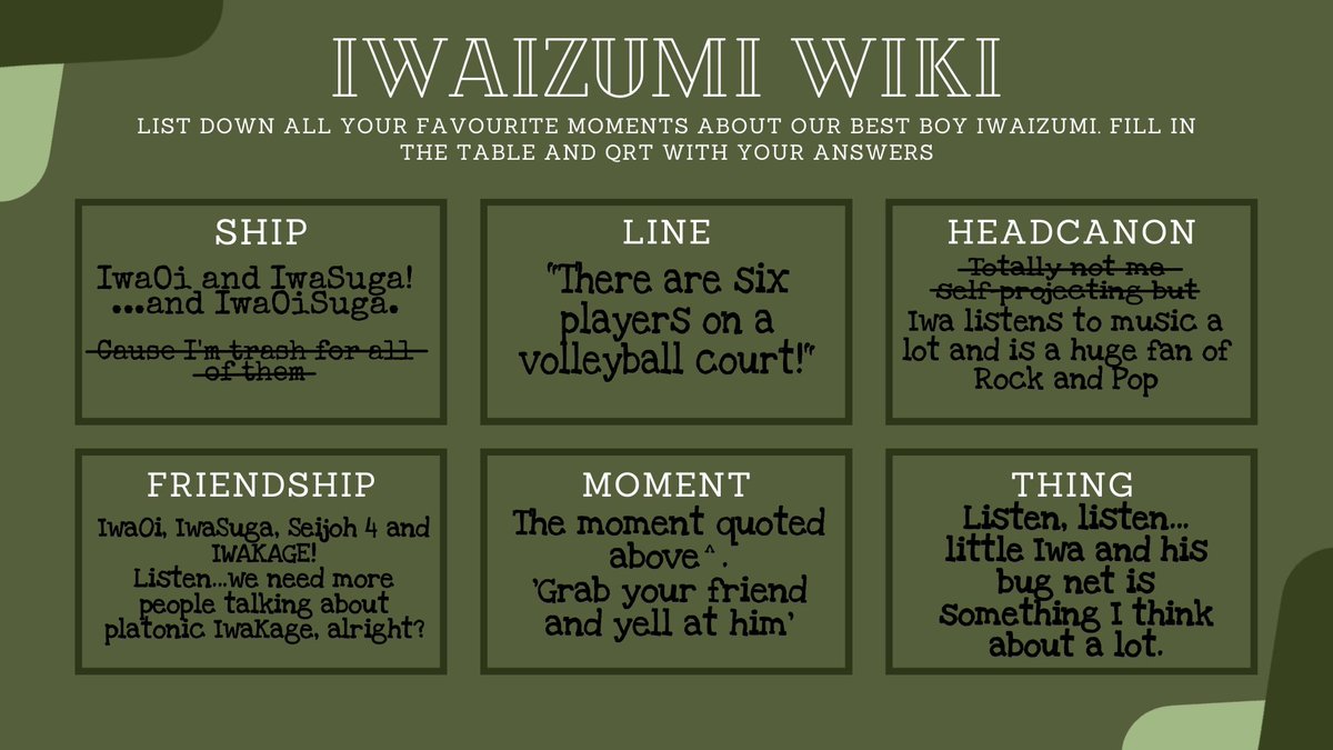 What did I gain from this?
That I really want to watch Haikyuu again... and that I should really get back to my IwaOiSuga w.i.p...