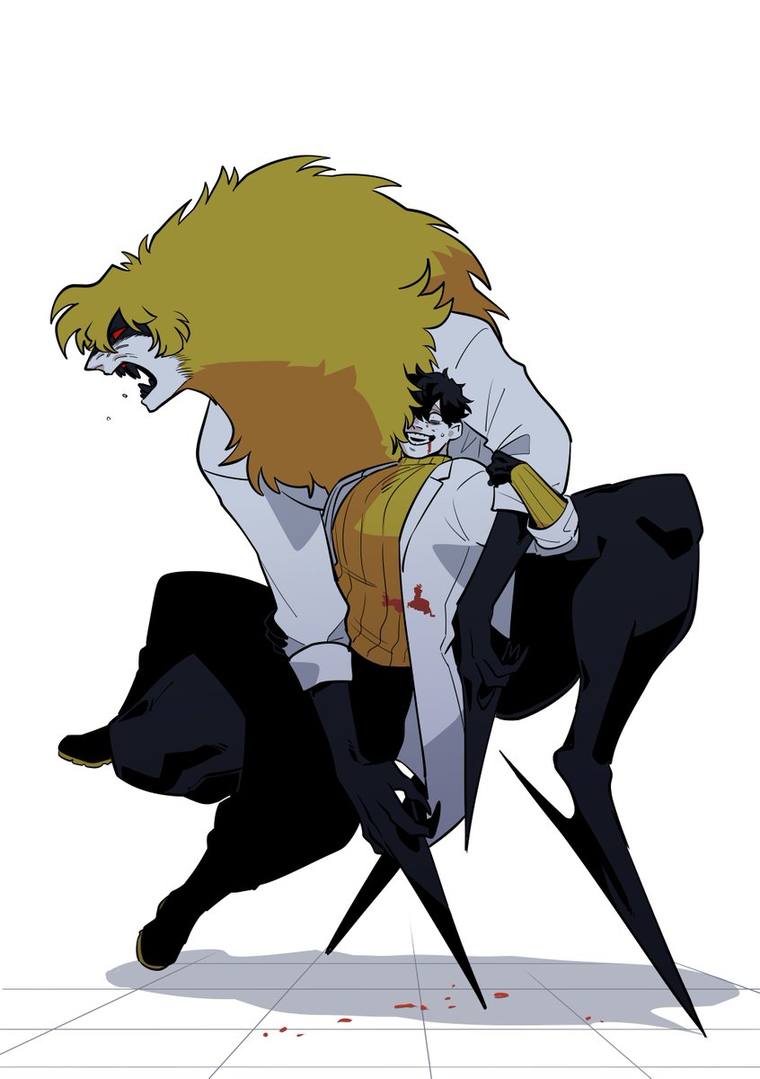 咄嗟に庇う Kichi のイラスト