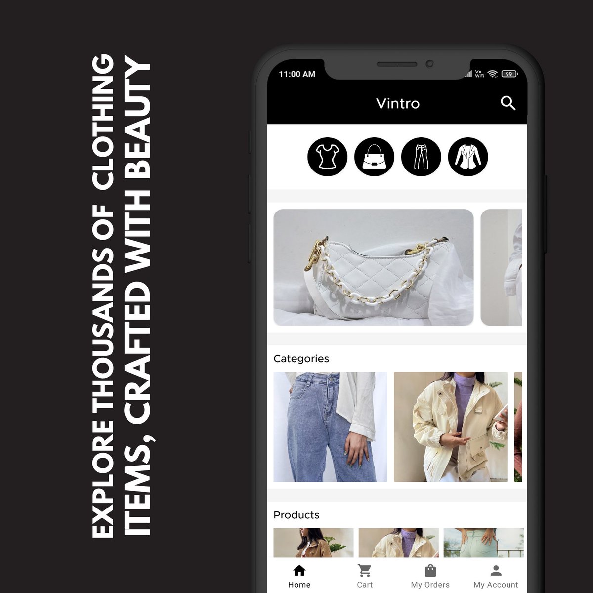 saneinfotech's tweet photo. Introducing "Vintro"
An E-Commerce App developed by us which allows users to buy clothing items online.
✦ Play Store link : https://t.co/dHaBCxKN1q
#appdevelopment #vintroapp #vintro #ecommerce #ecommerceapp #saneinfotech https://t.co/trWN18LQok