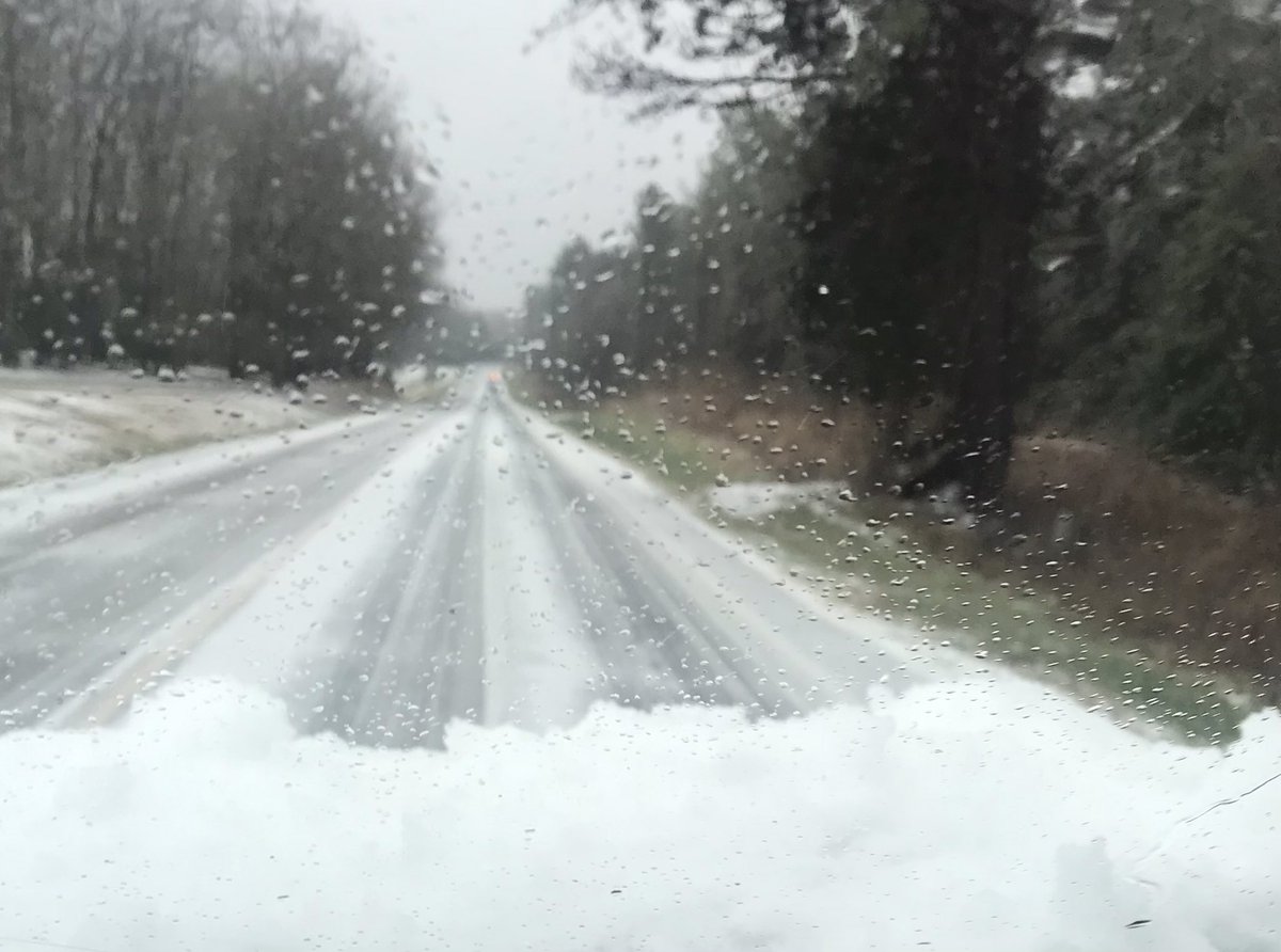 As @DukeEnergy scouts #StormDamage this far,  #UpstateSC road conditions are treacherous.  Please stay home & stay safe .  Don’t drive … #RoadRisk