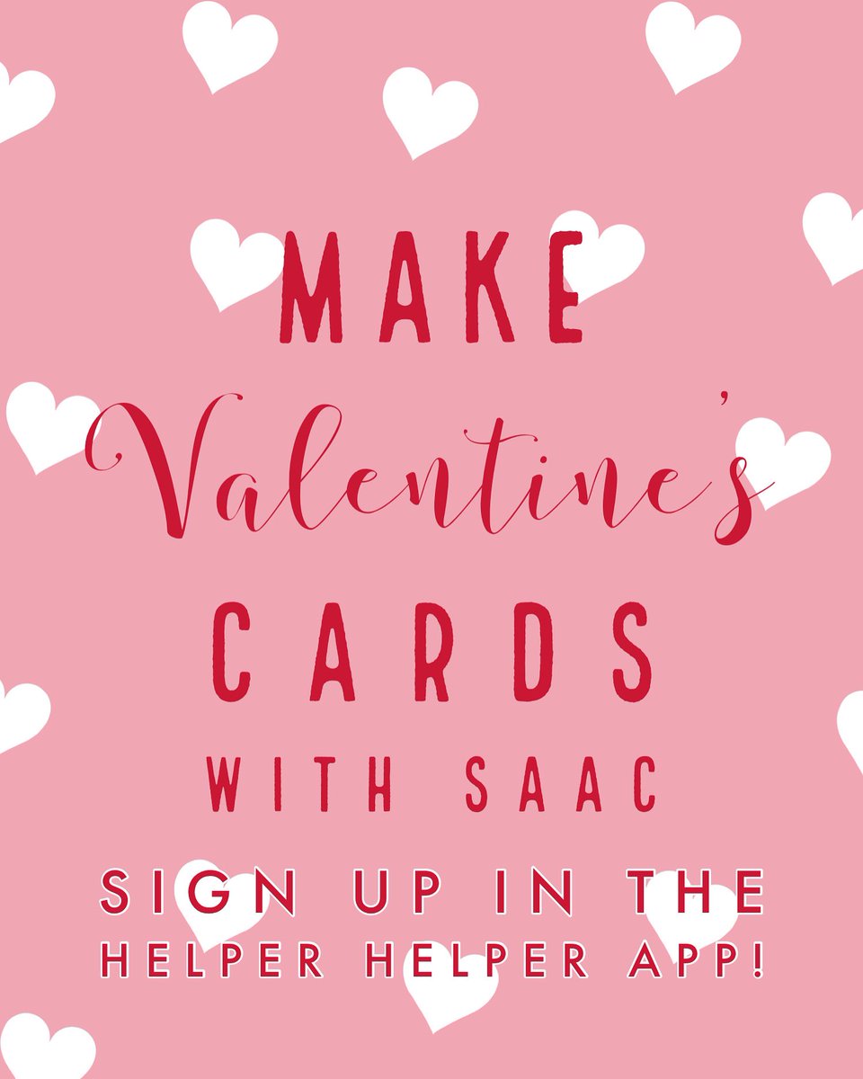 lr_saac's tweet photo. Join SAAC on January 31 and February 2 from 10-1 in the Bear’s Pavilion to make Valentine’s Day Cards for local nursing home residents! This is a volunteer hour opportunity, so make sure to sign up in the Helper Helper app to participate!! ♥️🧸 https://t.co/Z8ziazafoG