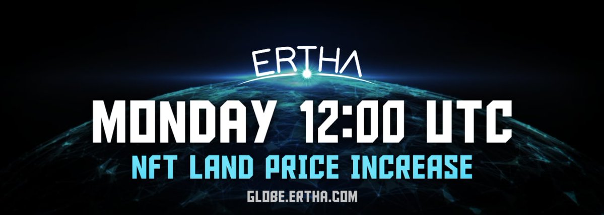 ErthaGame's tweet photo. Less than 24 hours left until ERTHA #NFT HEXs increase📈in value by 20%

🌏17,650 HEXs have found a home so far

Become a Landowner for the best price &amp; earn a 20% return💸on investment

Visit👉https://t.co/0FlxKA6cjK

#ERTHA Tokens will grant you a 10% discount on your purchase! https://t.co/L9zgD0WQ5s