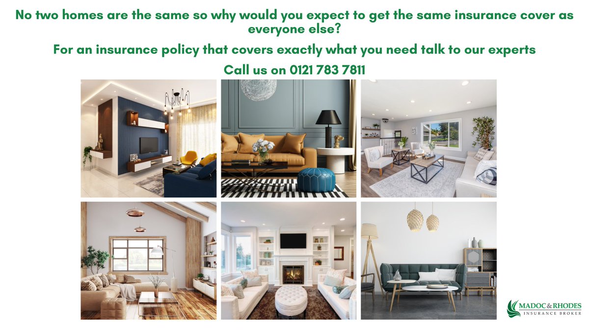 Just like your home, your insurance policy should be unique to you with cover for the things you have not the standard one size fits all. A call with us will get you the policy that you need not the one that everyone has. Call us on 0121 783 7811 and talk to our experts #BrumHour
