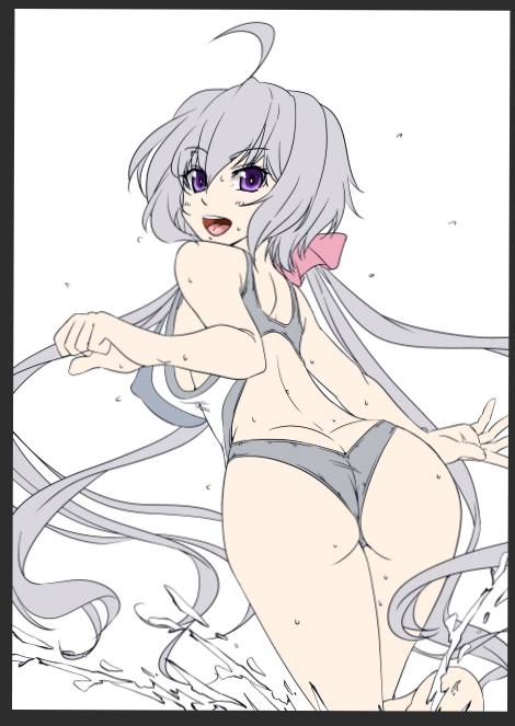 水着クリスちゃ( ˘ω˘) 