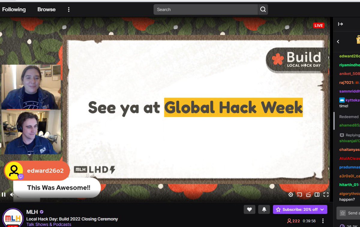 nishchal03's tweet image. LHD: Build was my best hackathon so far. @mpsiebert and @thisisryanswift are literally my favourite hosts.
Thank you @MLHacks and MLHers for this amazing hackathon.

See you at Global Hack Week.
#LocalHackDay