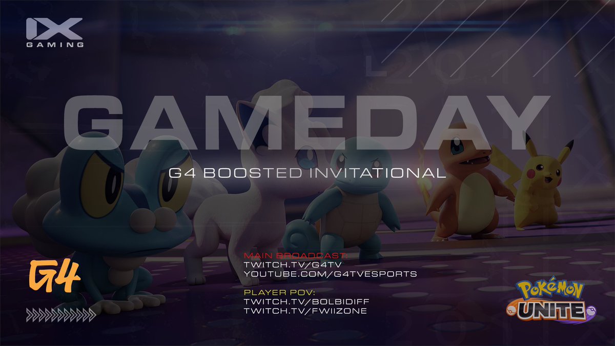 IXgaming_'s tweet photo. 🏆The biggest @PokemonUnite tournament to date is live in 5 minutes. The @G4TV invitational, starring the top NA teams. #IXWIN
📺MAIN BROADCAST:
https://t.co/IPvuc4AOZf
https://t.co/AI4nl3EHTO
👓PLAYER POV:
https://t.co/rvX55rN1oK
https://t.co/mYyBxABQiv https://t.co/RMiD2zpPvo