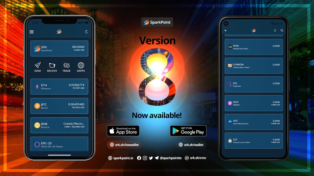 sparkpointio's tweet image. A faster, more secured #SparkPointWallet is on the way, #Sparkies! ⚡ Version 8.0 is now rolling on the App Store & Google Play! ✨🚀
The #Android and #iOS versions now share almost the same codebase, which enables us to bring quick updates simultaneously on both platforms! 🧑💻👍