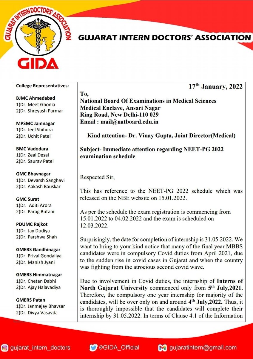 Gujarat Intern Doctors' Association - GIDA tweet media