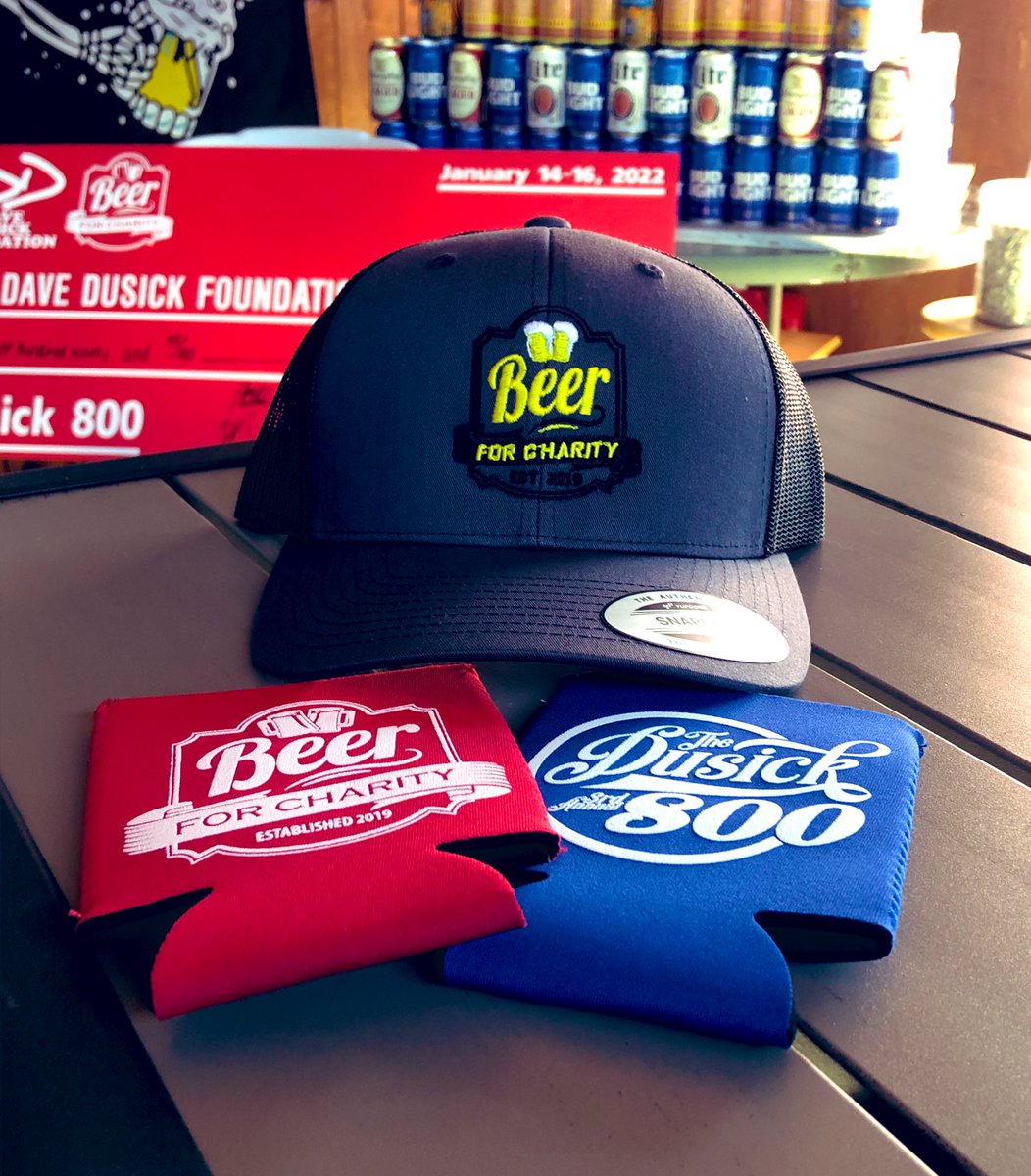 We still have some #Dusick800 merchandise available, including hats and coozies at BeerForCharity.com