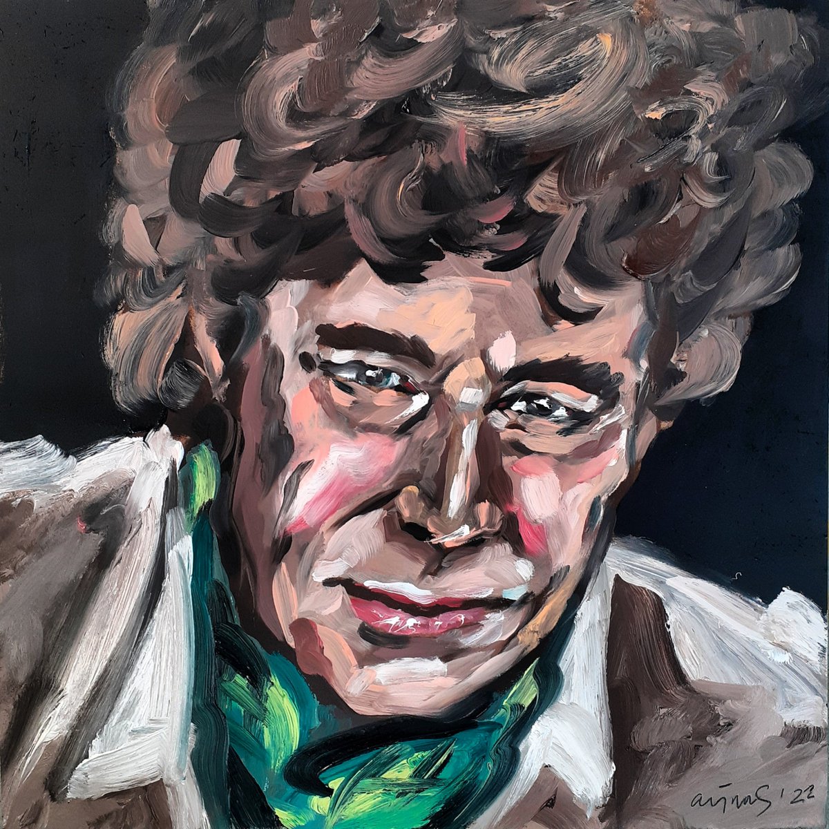 Retrato rápido de <a href="/JesusQuinteroRa/">El Loco de la Colina</a> encargado por David Ernesto Velasco para uno de los muros de su bar. 

#triscobar #Palencia