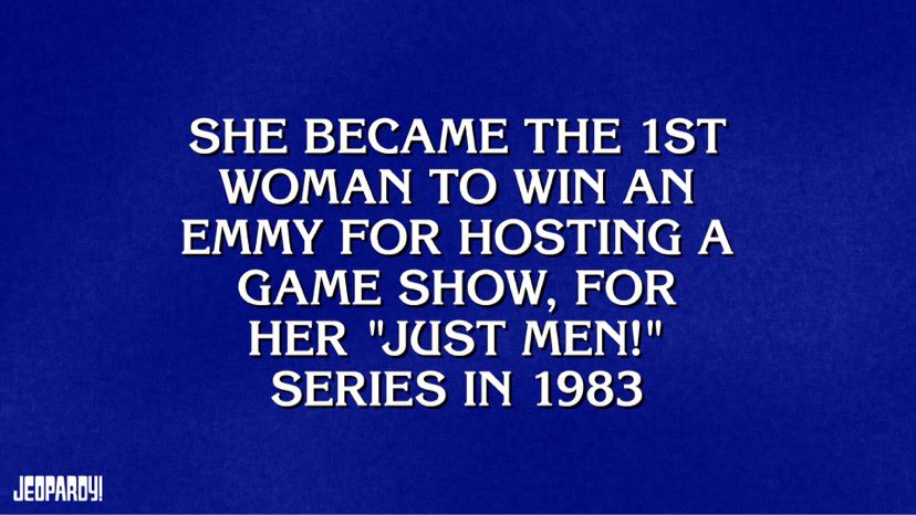 Jeopardy's tweet photo. Betty White is always the correct response ❤️ https://t.co/ilVY2hX223