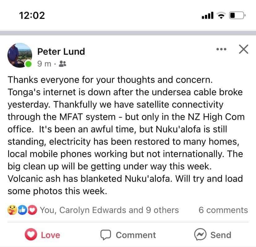 TheCoconetTV's tweet photo. #TongaUpdate 🇹🇴
Via Acting NZ High Commissioner to Tonga, Peter Lund last night: https://t.co/zbwYm1feaV