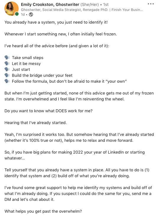Let's break something down. What is your current system? It doesn't matter if it isn't working for you, you can improve it by adjusting your mindset. #LinkedIn #Mindset #Entrepreneur