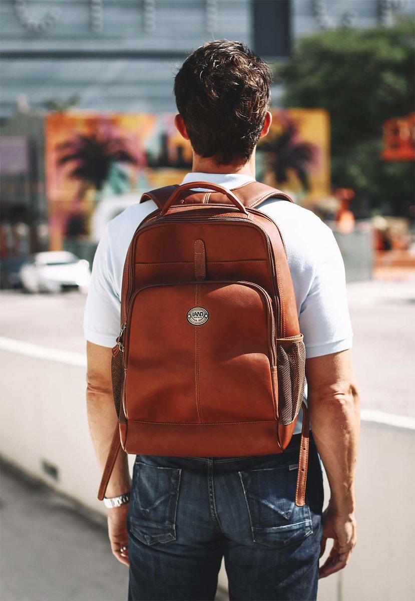 land leather backpack