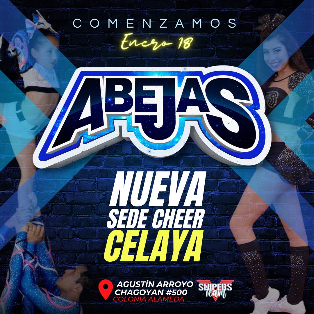 AbejasAllStars's tweet photo. Una nueva meta está por comenzar. ABEJAS ALL STARS / SEDE CHEER CELAYA. Únete a nuestros equipos! https://t.co/wcE6Gnp6NG