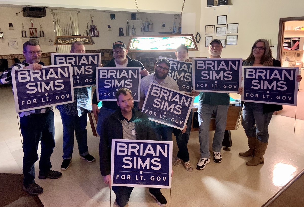 BrianSimsPA's tweet photo. So I hear the folks at the Democratic Club in Williamsport are pretty cool! Thanks everyone! #Sims4Pa https://t.co/6jYpHT2mdQ