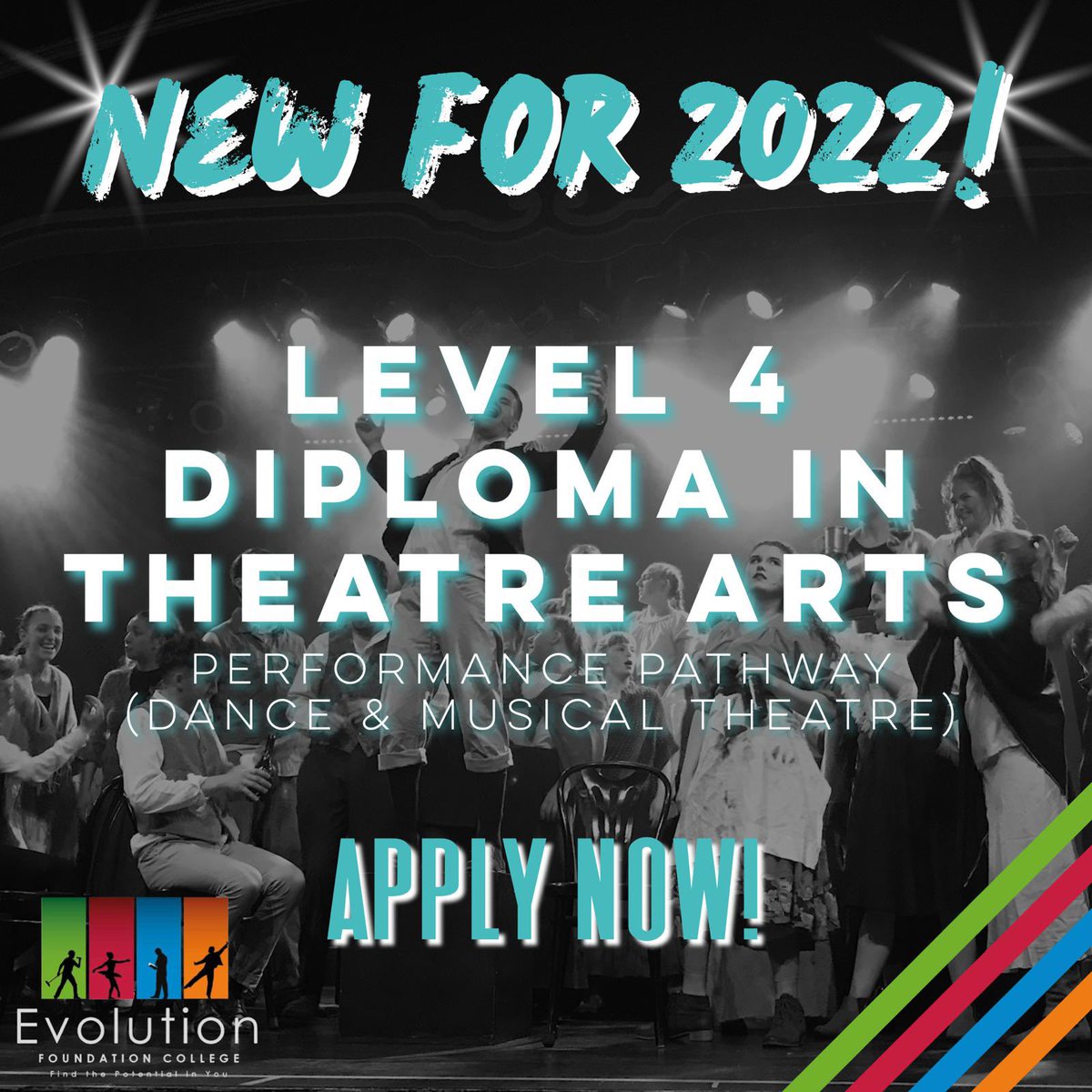 This 1 year course offers a Level 4 Diploma in Theatre Arts, which allows you to audition for degree courses after just 1 year!
💚❤️💙🧡
The course is suitable for 16 years plus and applications are open NOW!!!
💚❤️💙🧡