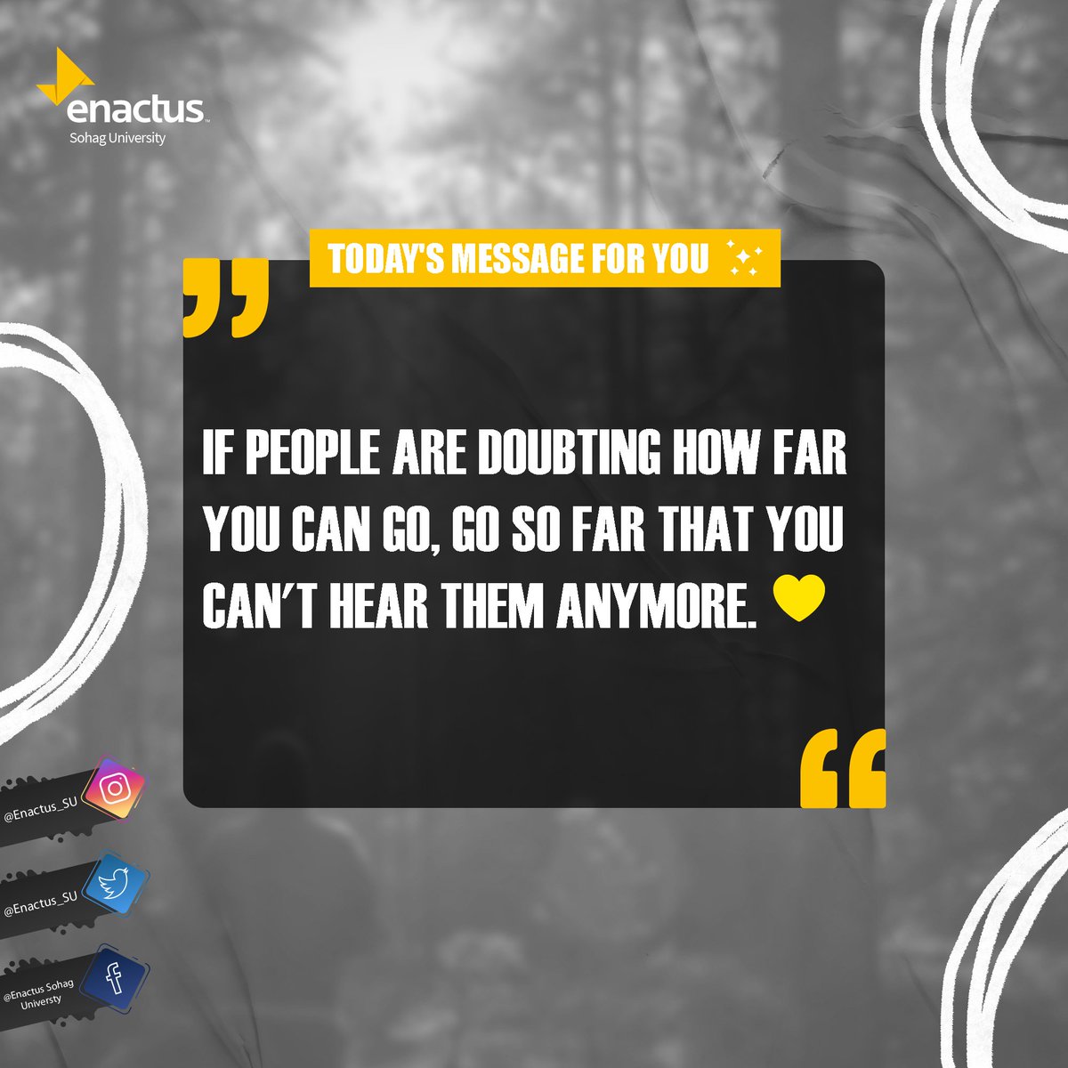 enactus_su's tweet photo. Today's Message For You ✨

#MotivationalQuotes #EnactusSohag #enactus #Exams https://t.co/AavuueEV47