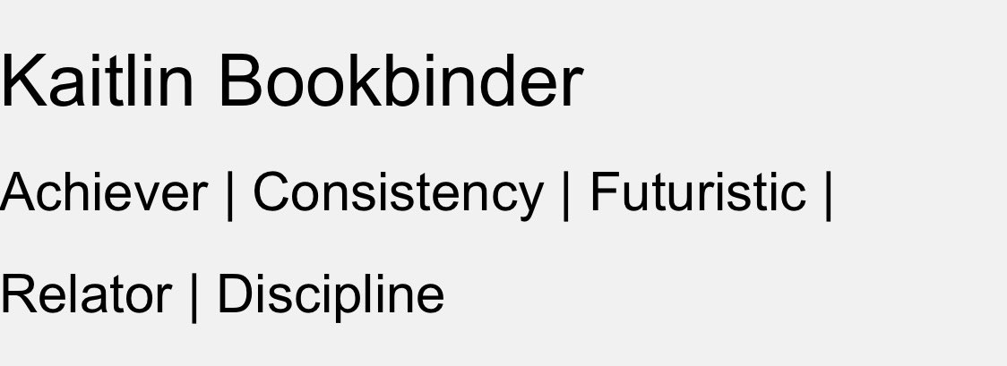 My result from taking the #cliftonstrengths assessment. These top 5 strengths could not be more true!