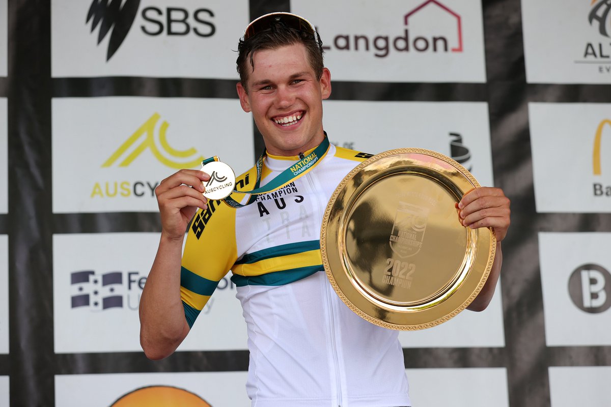 😀Our congrats to the winners yesterday at the Australian 🇦🇺 national championships🚴‍♀️🚴‍♂️ <a href="/frain_nicole/">Nicole Frain</a> and <a href="/LucasPlapp/">Lucas Plapp</a> 

🥇🥇
🍾🍾
🏆🏆