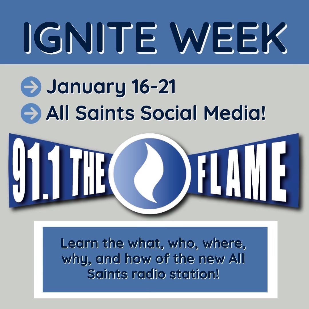 WELCOME to Ignite Week! This week we will be answering questions about what 91.1 The Flame is and how is it important to All Saints! We cannot wait for you to learn more about this AWESOME radio station! #asestyler #copperroofmedia #radiostation: